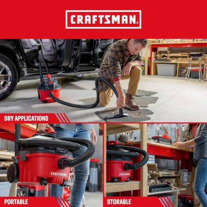 CRAFTSMAN CMXEVBE17040 4 Gallon 5.0 Peak HP Wet Dry Shop Vacuum