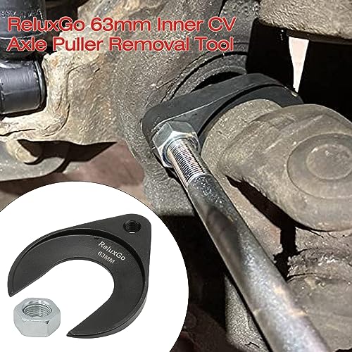 ReluxGo Inner CV Axle Removal Tool 48mm 63mm with Nut, Front Wheel Drive Axle Pulley Attachment, Fits Slide Hammers with 5/8"-18 Threads, CV Joint Axle Removing Tool