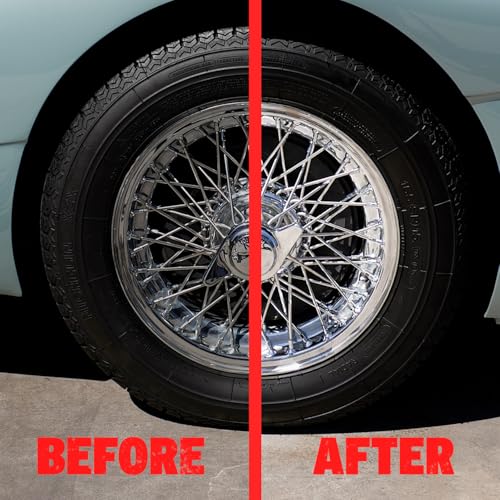 Mothers Pro-Strength Chrome Wheel Cleaner, 24 oz. (05824) | Safely Cleans Chrome & Roughcast Aluminum Mag Wheels, Removes Brake Dust, Grease, Dirt & Grime with Easy Spray-On, Hose-Off
