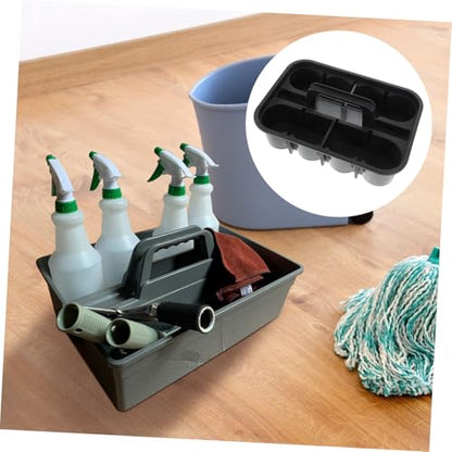 Ciieeo Large Plastic Cleaning Organizer Basket with Handle Durable Storage for Car Accessories and Cleaning Supplies Versatile Design for Repair Shops and Home Use