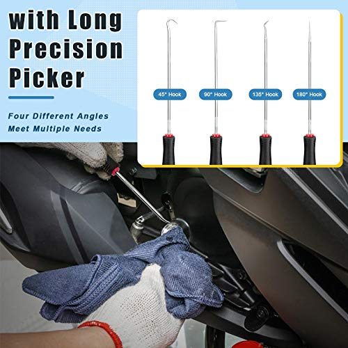Glarks 6Pcs Injector Sleeve Cup Bore Seat Cleaning Brush Kit Replace AP0084 AP0085 3252 Compatible with 1994~2018 Ford Powerstroke 6.0L 6.4L 6.7L 7.3L, Caterpillar 3126 C7 C9, Navistar T444e