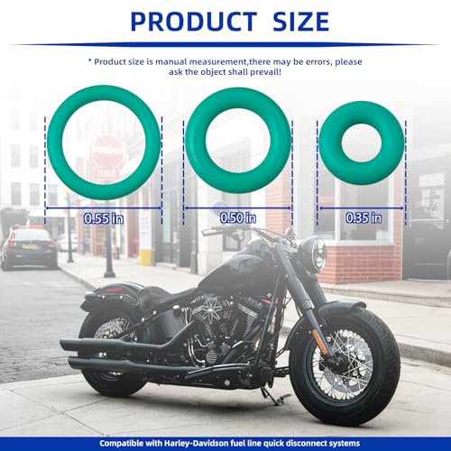 Fuel Line Delphi Quick Disconnect O Ring Kit for 2001+ Harley Davidson | Replacement Seals for EFI Bikes, Includes Fuel Tank and Fuel Line O-Rings, 2 Sets 6 O-Rings