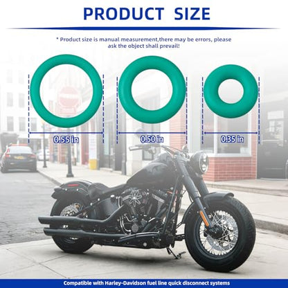 Fuel Line Delphi Quick Disconnect O Ring Kit for 2001+ Harley Davidson | Replacement Seals for EFI Bikes, Includes Fuel Tank and Fuel Line O-Rings, 2 Sets 6 O-Rings