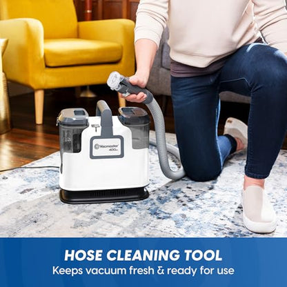 Vacmaster 400 Series Portable Carpet & Upholstery Spot Cleaner Machine | 16Kpa Power Suction with Versatile Tools for Pets, Area Rugs and Couches – SCB302 0101 - color: White