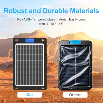 12V Solar Car Battery Charger 12W Waterproof Portable Solar Trickle Charger Maintainer with Smart PWM Controller for Car, Automotive, Motorcycle, Boat, Marine, RV,Trailer, Snowmobile, etc. - color: 12W PWM Solar Battery Charger
