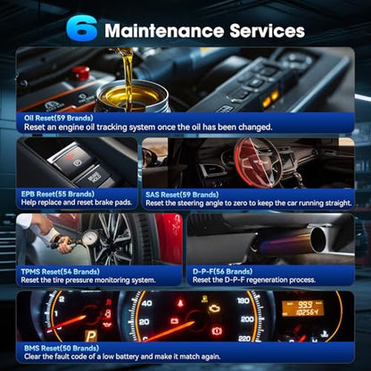 All Systems OBD2 Scanner, MA200 Plus Car Code Reader for 10000+ Car Models, with 6 Services Full OBD2 Live Data Battery Test Diagnostic Scan Tools Lifetime Free Upgrade