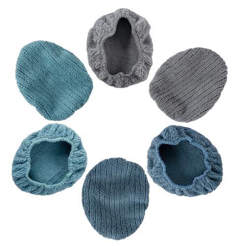 POLYTE Premium Lint Free Microfiber Cleaning Covers for Windshield Cleaning Tool, Fits 5.5x5 inch Triangle Plate, 6 Pack