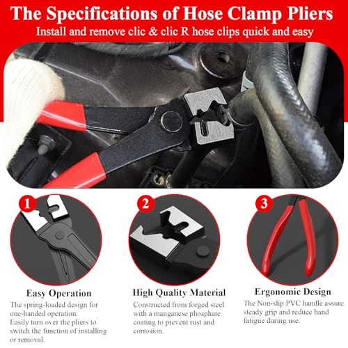 3 Packs Electrical Disconnect Pliers Automotive Electrical Connector Pliers & Fuel Line Clip Remover Tools Automotive Electrical Plug Connector Disconnect Tool/Fuel Injectors (2 Straight + 60 Dgree)