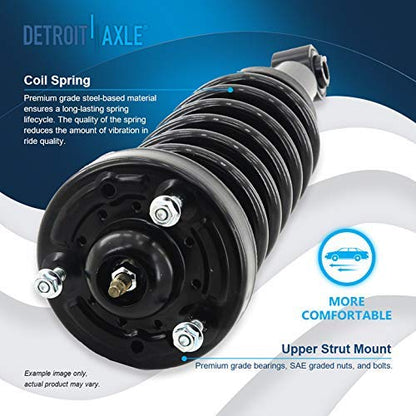 Detroit Axle - 4WD Pair Front Struts for 2009-2013 Ford F-150 Complete 2 | Struts w/Coil Spring Assembly 2010 2011 2012 Replacement Left Right Quick Install Ready Strut Shock - size: 171141-DA x2/PAIR