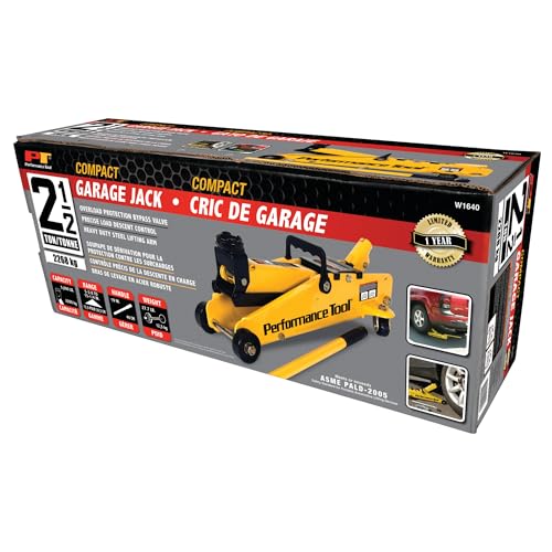 Performance Tool W1640 2-1/2 Ton Garage Jack, (5,000 lbs.) 5-15.5-Inch Lift, Swivel Casters, For Cars/Trucks - style: 2-1/2 Ton (5,000 lbs)