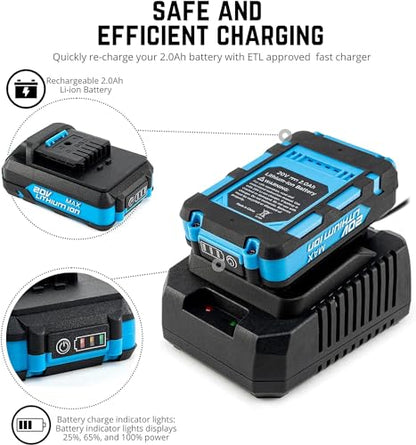 NEIKO 10880A 3/8-Inch-Drive Brushless Cordless Impact Wrench, 20-Volt Compact Impact Wrench with Lithium-Ion Charging Battery, Includes Fast Charger, 3/8 Impact Gun, 3/8 Impact Wrench, Impact Driver - style: 3/8" Brushless Impact Wrench