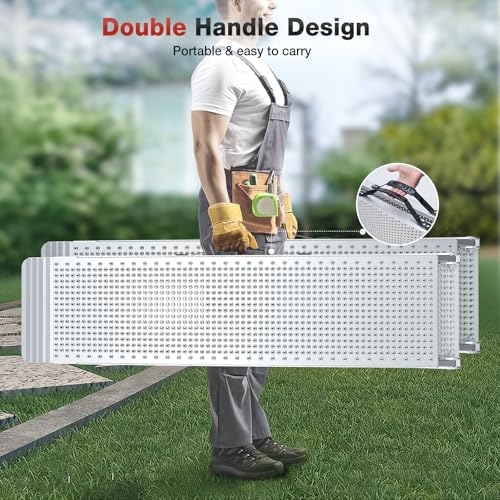 Aluminum Loading Ramps, 1900Lbs Capacity, 7.5ft Trunk Ramps for Pickup Trucks, Trailers Ramp with Load Straps for ATV/UTV, Lawn mowers,Tractors, Motorcycles, 91" L x 11.4" W, 2Pcs