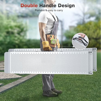 Aluminum Loading Ramps, 1900Lbs Capacity, 7.5ft Trunk Ramps for Pickup Trucks, Trailers Ramp with Load Straps for ATV/UTV, Lawn mowers,Tractors, Motorcycles, 91" L x 11.4" W, 2Pcs