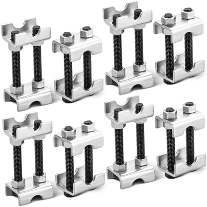 NYXOVA 8PCS Adjustable Coil Spring Spacers, 1”-2” Lift or Lower Height Coil Spring Boosters, 2-Way Spring Compressor Tool for Car, Truck, SUV Struts