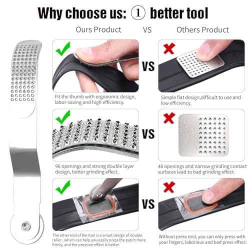 35 PCS Bike Tire Repair Kit, Bicycle Inner Tube Patch Kit with 28 PCS Vulcanizing Patches,Rubber Solution, Metal Rasp, Bike Tire Levers, Bike Patch Kit with Portable Box for MTB BMX Road Bike