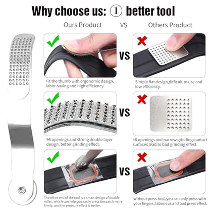 35 PCS Bike Tire Repair Kit, Bicycle Inner Tube Patch Kit with 28 PCS Vulcanizing Patches,Rubber Solution, Metal Rasp, Bike Tire Levers, Bike Patch Kit with Portable Box for MTB BMX Road Bike
