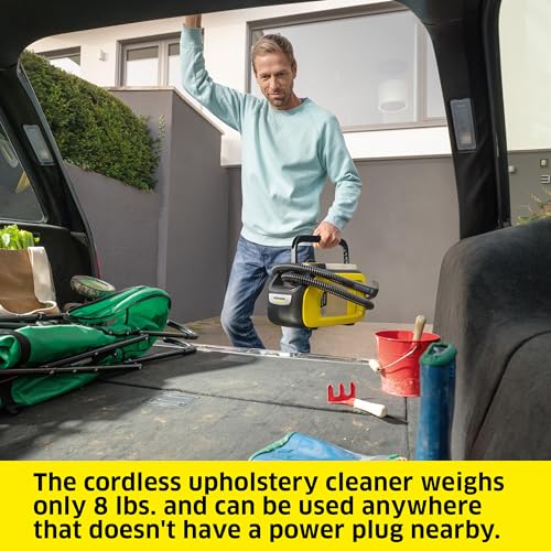 Kärcher Cordless Carpet and Upholstery Cleaner, Self-Cleaning Function, Spot Cleaner for Carpets, Cars and Furniture, SE 3-18 Compact - Tool Only - style: SE 3-18 (Consumer)
