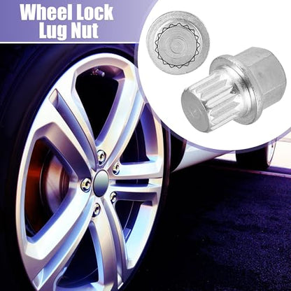 X AUTOHAUX 1pc ABC6/17PT Wheel Lock Lug Nut Anti Theft Wheel Lock Nut Screw Removal Key for VW for Audi - size: 6/17PT