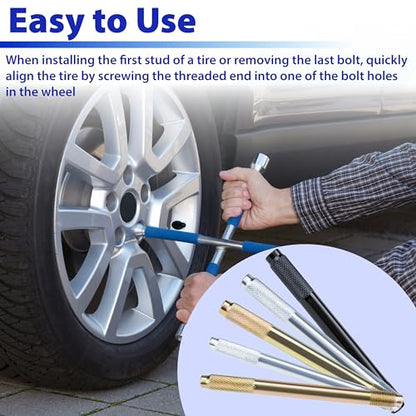 10 PCS Automotive Wheel Alignment Tool, Car Tire Alignment Stud Pin Kit | Steel Alloy Lug Bolts Mounting Tools for Mechanics, Positioning Balancing Tools for Changing Tires on Cars with Lug Bolts
