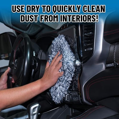 Chemical Guys, The Dually Dual-Surface Microfiber Car Wash & Drying Pad | Dual-surface pad scrubs and washes paint, glass, wheels and exterior, soft side for safe, scratch-free contact - size: 1 Pack, style: Wash Pad