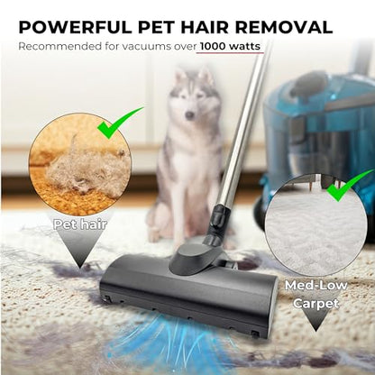 for Miele Turbo Brush Head Compatible with Miele Vacuum Cleaners - Vacuum Attachments for Low Carpet, Area Rugs, Tile & Hard Floors : Easy Pet Hair Removal -Hardwood Floor Attachment - size: For Miele (35MM Inner Diameter)