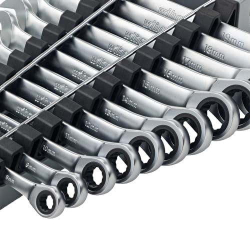 Combination Metric Ratchet Wrenches, 12 Piece