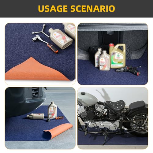 Oil Change Mat 32" x 64", Heavy-Duty Oil Mat for Garage and Driveway, Premium Absorbent Oil Leak and Drip Mat for Under Car, Reusable Washable Spill Pad with Waterproof Slip-Resistant Backing - size: 32"x64"