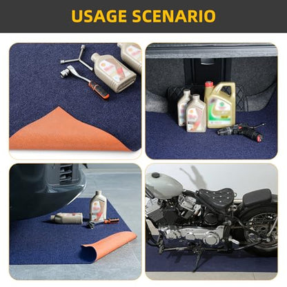 Oil Change Mat 32" x 64", Heavy-Duty Oil Mat for Garage and Driveway, Premium Absorbent Oil Leak and Drip Mat for Under Car, Reusable Washable Spill Pad with Waterproof Slip-Resistant Backing - size: 32"x64"