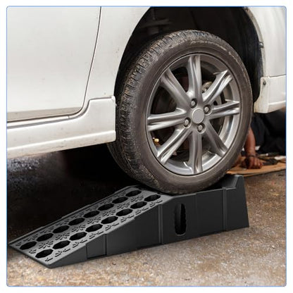 Nilight Car Ramps, 6.7 Inch Lift Vehicle Service Ramps | 16,000lb. GVW Capacity Per Pair, Ideal for Oil Changes and Garage Repairs, Heavy Duty Ramps for Trucks, SUVs and Cars - size: Truck Ramp