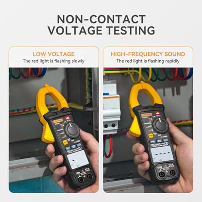 Digital Clamp Meter Multimeter 4000 Counts Voltage Tester with Auto Range, AC/DC Voltage, AC Current, Resistance, Capacitance, Continuity Diode,Live Wire Test, NCV, True RMS, AC Current Meter LD202A+ - style: LD202A+ 4000 Counts AC Current