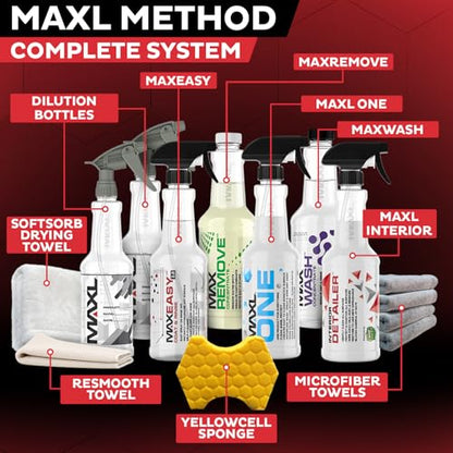 MAXL® Method Complete System 10 Premium Auto Detailing Solution Bundle | All-in-One Car Detailing Kit for Deep Clean, Paint Protection, Instant Gloss, Spot-Free Drying, Easy Rinse-Off Application - style: MAXL Complete System Bundle
