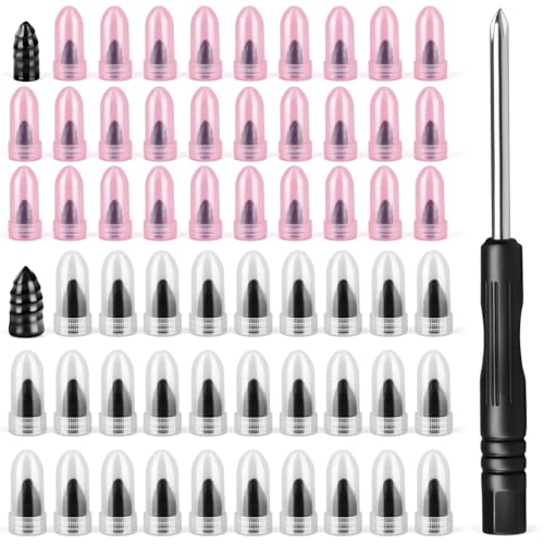 60 Pcs Tire Repair Rubber Nails Kit with 2 Sizes, Screw in Tire Plugs Tire Repair Kit with Screw, Vacuum Tire Repair Nails Screws Plug with Storagebox, for Car Truck Motorcycle