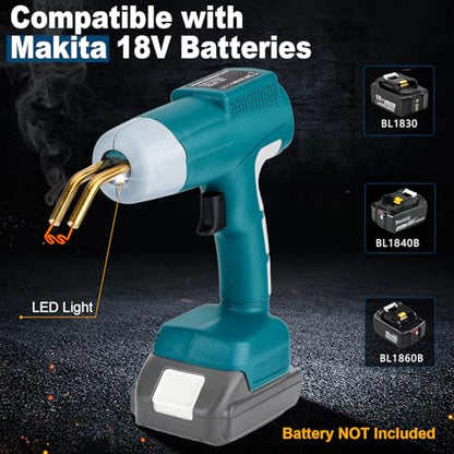 Cordless Plastic Welder Gun Compatible with Maki-ta 18V Battery with 600PCs Hot Staples Plastic Welding Kit for Car Bumper and other plastic Repairing(No Battery)