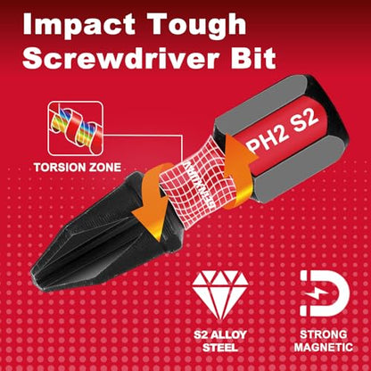 Geinxurn Flexible drill bit Extension Screwdriver Bit Holders, 1PACK 12Inches Flex Shaft Extension Socket Drill Bit Holder Hex Shank Quick-Change Drill Bit Guide with 10PC Screwdriver Bits - style: GBH0300FS-011