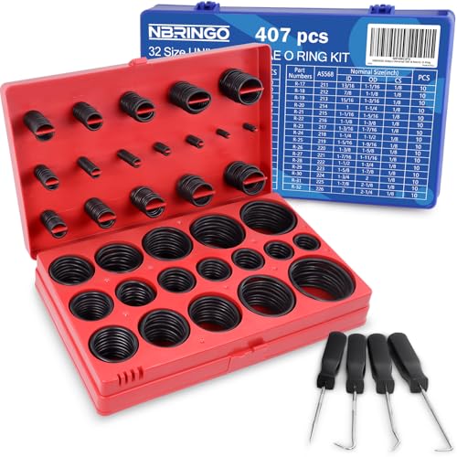 826 Pcs Universal O-Ring Kit - Metric & SAE Standard 70A Durometer O Ring Assortment Kit for Auto Engines, Hydraulic Systems, Faucet Plumbing, Car Cylinder with 4 Pick Tools - style: 826 PCS O-Rings Kit