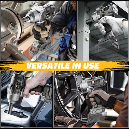 Cordless Impact Wrench 1/2 inch Compatible with Dewalt Battery, 750FT-LBS (1000N.m) Brushless Electric Impact Gun Includes LED Work Light, High Torque Impact Driver, Bare Tool Only - size: 1/2inch, style: Fit for DeWalt(750FT-lbs)