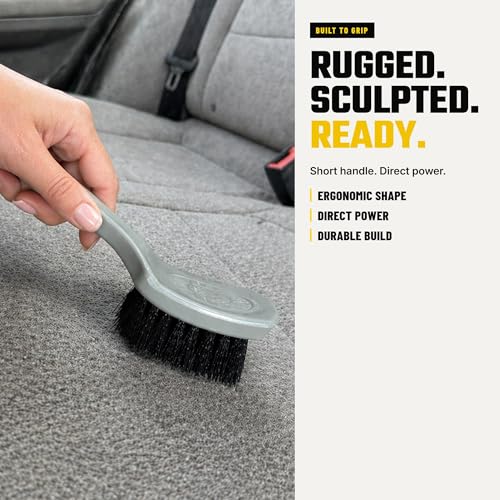 Chemical Guys, The Nifty Interior Detailing Brush 2 Pack, Soft Bristle Cleaning Tool for Car Vents, Dashboards, Steering Wheels, Door Panels, Cup Holders, Auto Interior Detail Brush Set - Grey - size: 2 Pack