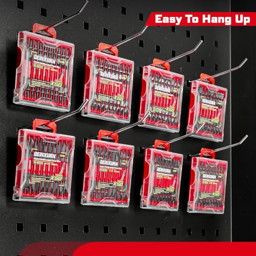 Geinxurn 10Pcs T20-T25 Impact Double End Screwdriver Bit Set, 2.56 in. #2 Torx /#25 Torx Power Driver Bits, Magnetic S2 Steel Two Sides Screwdriver Bits Set with Storage M-Box - style: 2.56"-T20/T25-10PC