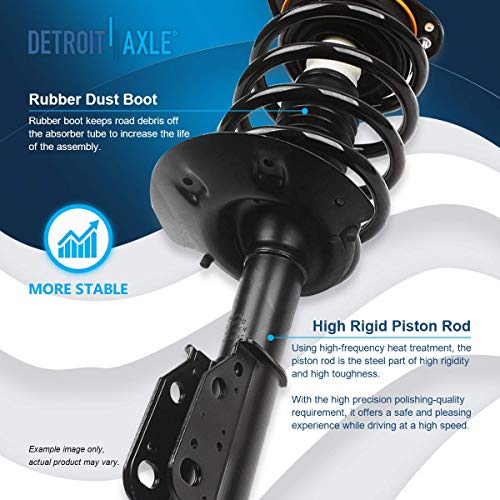 Detroit Axle - 2pc Front Struts for Buick LeSabre Cadillac DeVille Pontiac Bonneville Oldsmobile Aurora, Struts Shocks with Coil Spring Assembly Replacement - size: 171685 x2/PAIR