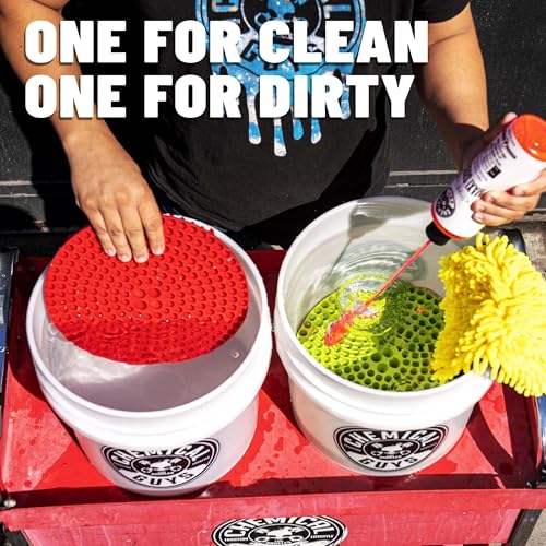 Chemical Guys, Cyclone Dirt Trap Car Wash Bucket Insert, Black, 12 in, 2 Pk | Drop-in filter traps dirt and grit at the bottom of the bucket to keep wash water cleaner and reduce swirls