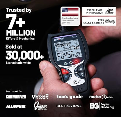 INNOVA 5110 Check Engine Code Reader - Super Simple Car Scanner for All Levels - Works on Most 1996 & Newer OBDII Cars