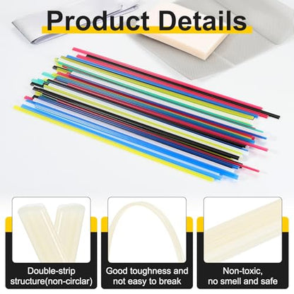 HARFINGTON 1set(10pcs) Plastic Welding Rods 8inch ABS Welding Strips Welder Rods for Car Bumper Kayak Daily Repair Plastic Welder Car Bumpers, Beige - size: 8inch