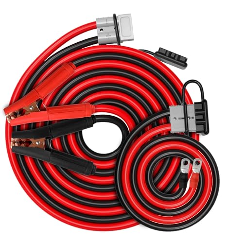 X-BULL 1 Gauge 30FT Heavy Duty Jumper Cables with Quick-Connect Plug – 1000A Booster Cables for Cars, Trucks & SUVs for 12V & 24V Cars Jumper Cables Kit with Carry Bag