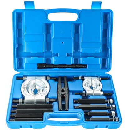 DASBET 12PCS Bearing Puller Set, Heavy Duty 5-Ton-Capacity Bearing Separator Kit with 2" and 3" Jaws, Wheel Hub Axle Puller Set Bearing Splitter Puller Kit Pinion Wheel Bearing Removal Kit - color: Blue