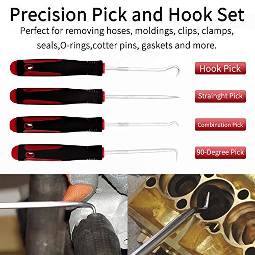 Trim Removal Tool, 200PCS Trim Tool Auto Removal Kit, Plastic Panel Fastener Removal Tool, Trim Removal Kit for Car/Trim/Panel/Door/Audio/Auto Clip Pliers/Terminal Removal Tool Kit (Red) - color: Red-200PCS