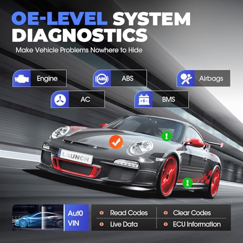 LAUNCH X431 CRP919X Car Scanner, ECU Coding OBD2 Scanner Diagnostic Tool, 2026 Bi-Directional Scan Tool, CANFD/DoIP/FCA SGW, 35+ Reset,Active Test,All-in-One Full System Diagnostic Scanner,2Yrs Update
