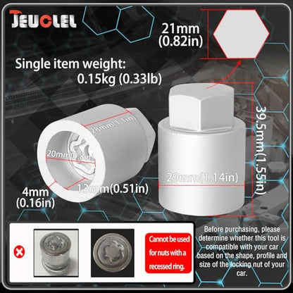 670 Wheel Locking Nut Key for Nissan Infiniti, 21mm Lock Bolt Inner Dia Wheel Anti-Theft Lug Nut Hand Repair Removal Tool - size: socket 670