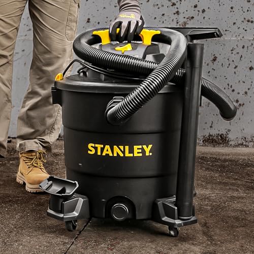STANLEY 12 Gallon 5.5 Peak HP Wet/Dry Vacuum, 3 in 1 Shop Vacuum Blower,1-7/8"x6 Hose, Range for Garage, Carpet Clean, Workshop with Vacuum Attachments-SL18199P - size: 12 Gallon, 5.5 HP AC