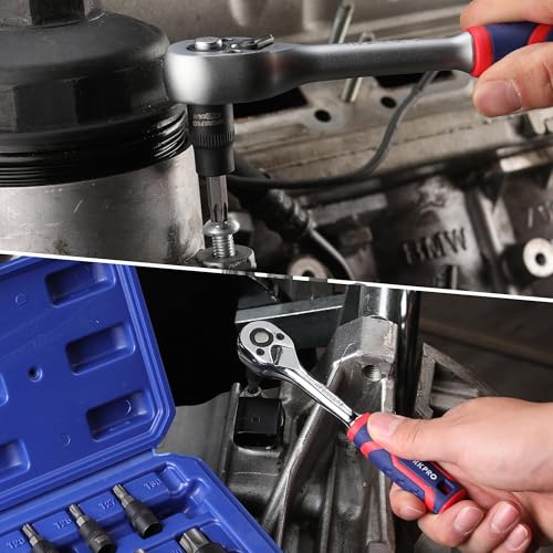 WORKPRO Torx Bit Socket Set, 1/4", 3/8" and 1/2" Drive Torx Bits 13-Piece Socket Set T8-T60, Premium S2 Steel Bits and CR-V Sockets with Storage Case - style: 13-piece torx bit socket set