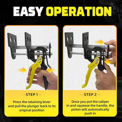 KJE 29100 Brake Caliper Compression Tool, Brake Pad Spreader for Single Dual Quad Piston Brake Pad Replacement, Heavy Duty Caliper Piston Compressor Tool Compatible with Most Cars & Light Trucks